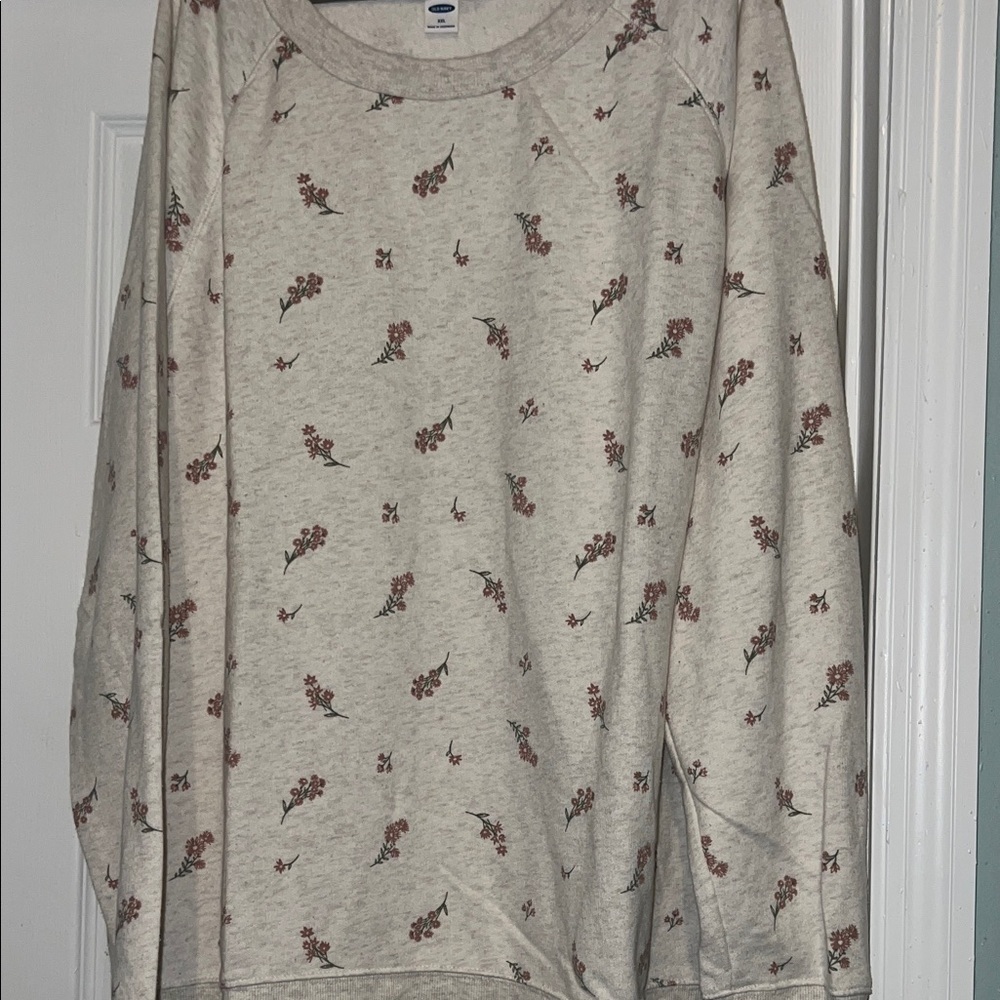 Old Navy Floral Cream Sweatshirt - Picture 4 of 6